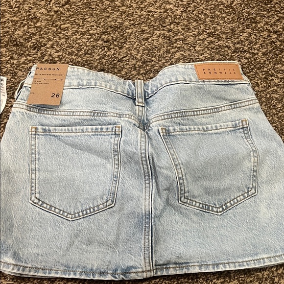 PacSun Sky Blue Denim Mini Skirt NEVER WORN - Picture 4 of 4